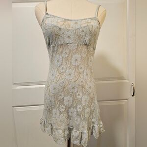 Vintage Y2K Dream Angels Victoria's Secret Floral Lace Chemise Slip Nightie